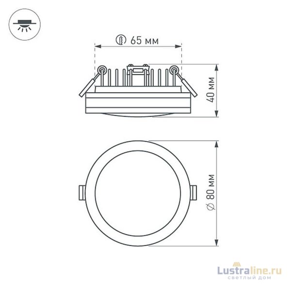 Встраиваемый светильник Arlight LTD-85SOL-5W Warm White 017988 Встраиваемый светильник Arlight LTD-85SOL-5W Warm White 017988
