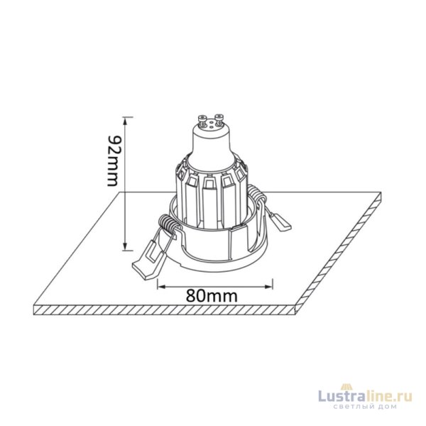 Встраиваемый светильник Crystal Lux CLT 002С1 WH