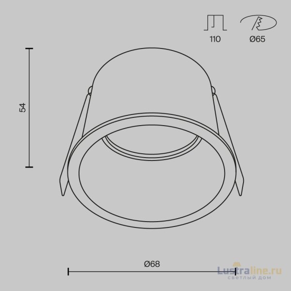 Встраиваемый светильник Maytoni Reif DL049-01W Встраиваемый светильник Maytoni Reif DL049-01W