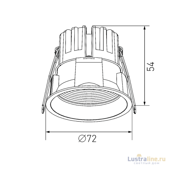 Встраиваемый светильник Designled DL-RE1202-BL-WW 020294