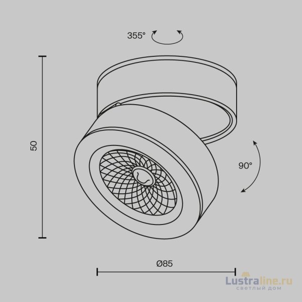 Накладной спот Maytoni Magic C022CL-7W4K-B-1 Накладной спот Maytoni Magic C022CL-7W4K-B-1