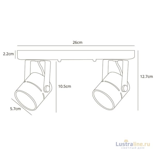Спот Arte Lamp Mizar A1311PL-2BK Спот Arte Lamp Mizar A1311PL-2BK