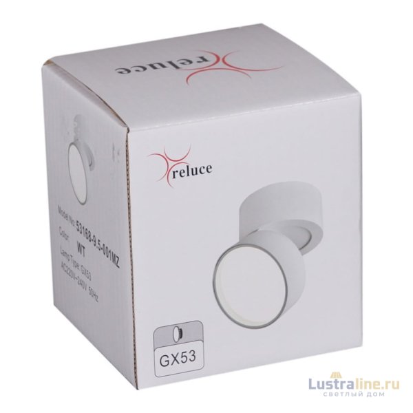 Накладной спот Reluce 53168-9.5-001MZ GX53 WT Накладной спот Reluce 53168-9.5-001MZ GX53 WT