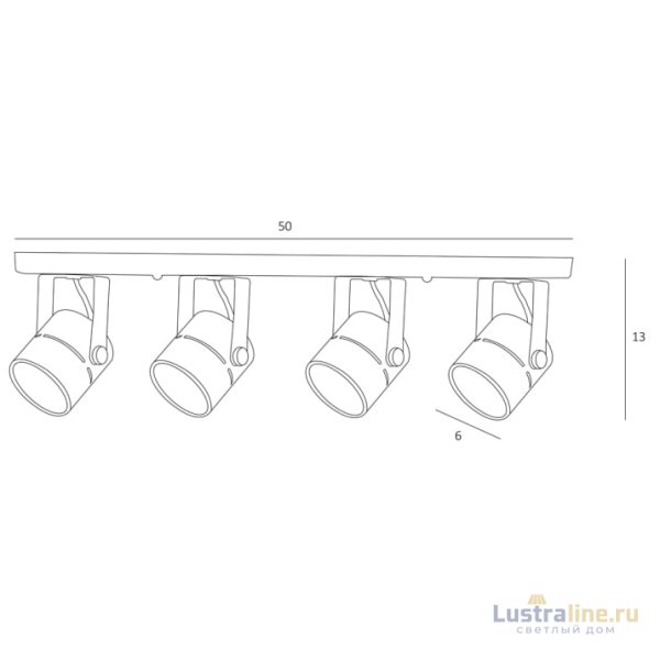 Спот Arte Lamp Mizar A1311PL-4BK Спот Arte Lamp Mizar A1311PL-4BK