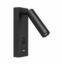 Спот Arlight SP-BED-CHARGE-S60x125-3W Warm3000 (BK, 20 deg, 230V, USB-A, USB-C) 029629(1)