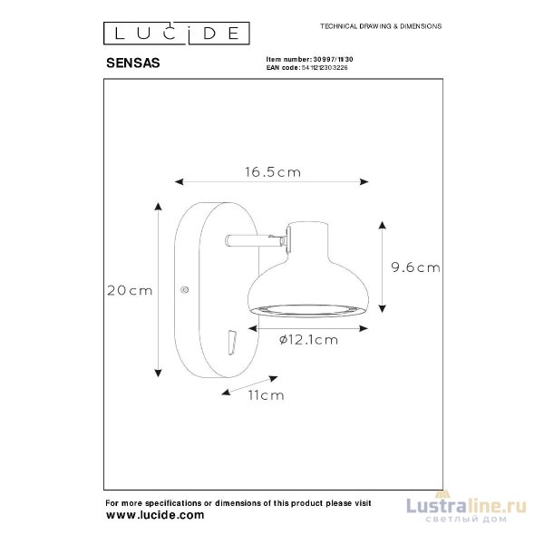 Спот Lucide Sensas 30997/11/30 Спот Lucide Sensas 30997/11/30