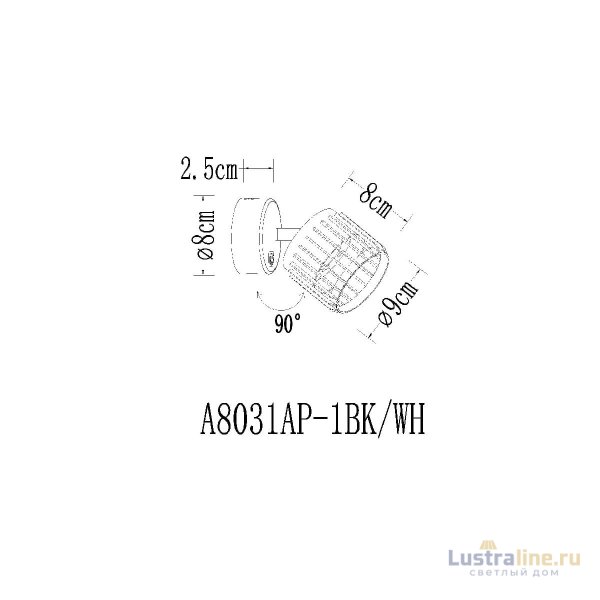 Спот Arte Lamp Atria A8031AP-1BK