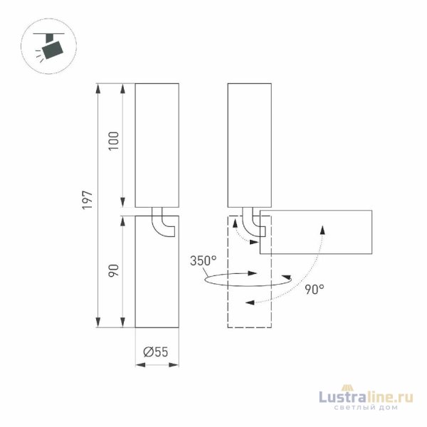 Спот Arlight SP-NUANCE-SURFACE-FLAP-R35-7W Warm3000 049911 Спот Arlight SP-NUANCE-SURFACE-FLAP-R35-7W Warm3000 049911