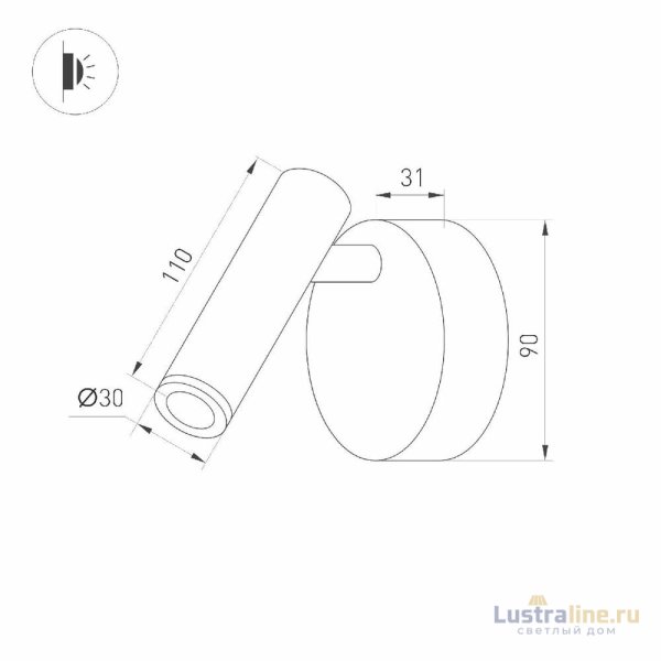 Спот Arlight SP-BED-NB-R90-3W Warm3000 033061(1) Спот Arlight SP-BED-NB-R90-3W Warm3000 033061(1)