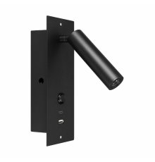 Спот Arlight SP-BED-CHARGE-BUILT-S80x230-3W Warm3000 (BK, 20 deg, 230V, USB-A, USB-C) 046880