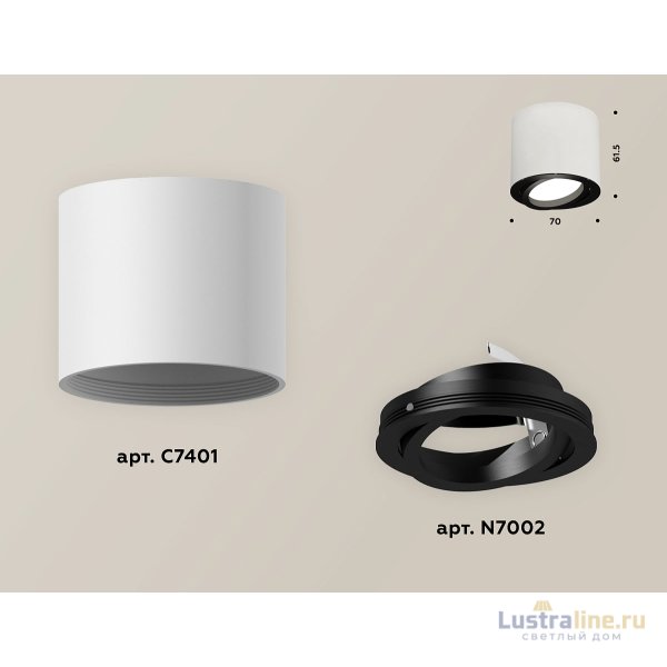Накладной поворотный светильник Ambrella Light Techno XS7401002 (C7401, N7002)