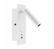 Спот Arlight SP-BED-CHARGE-BUILT-S80x230-3W Warm3000 (WH, 20 deg, 230V, USB-A, USB-C) 046881