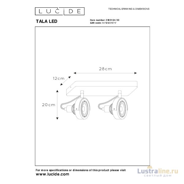 Спот Lucide Tala Led 31931/24/30 Спот Lucide Tala Led 31931/24/30