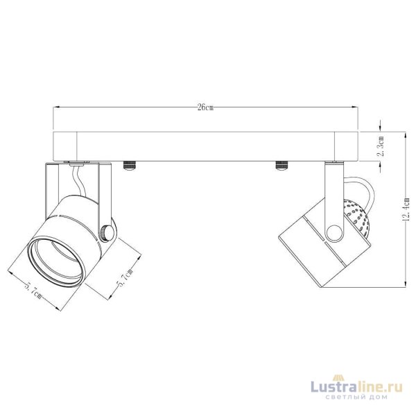 Спот Arte Lamp Lente A1310PL-2BK Спот Arte Lamp Lente A1310PL-2BK