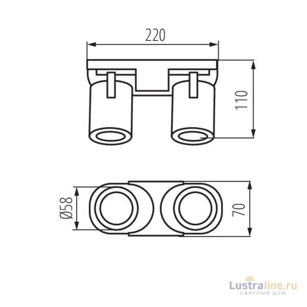 Cпот Kanlux Laurin EL-2I W 29122