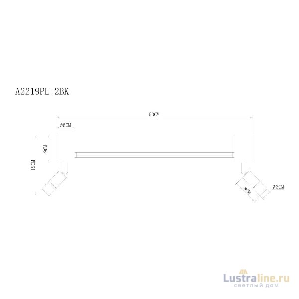 Спот Arte Lamp A2219PL-2BK Спот Arte Lamp A2219PL-2BK