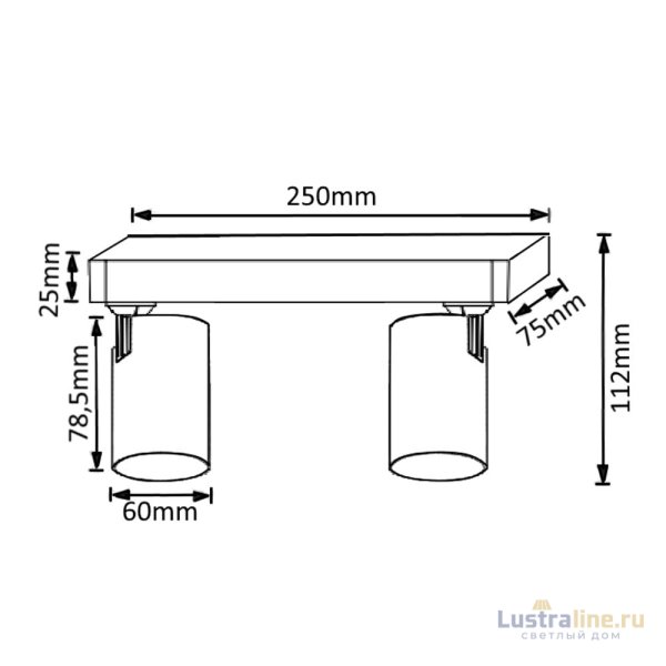 Спот Crystal Lux CLT 017CW2 L250 WH Спот Crystal Lux CLT 017CW2 L250 WH