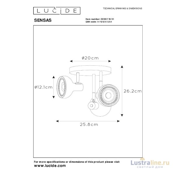 Спот Lucide Sensas 30997/13/31