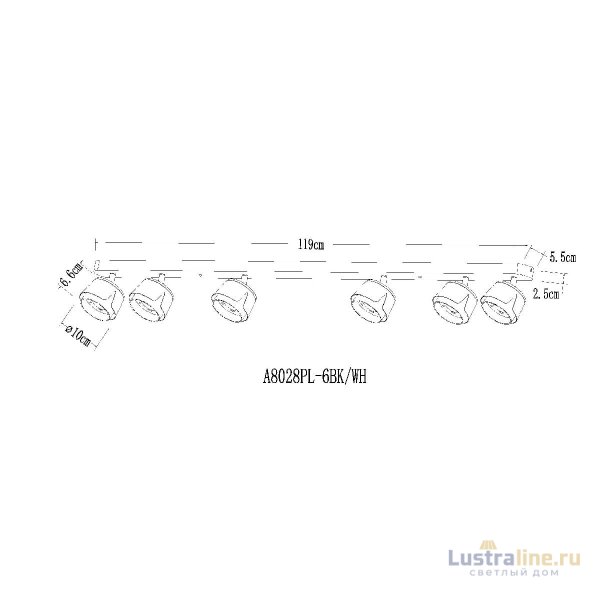 Спот Arte Lamp Amaks A8028PL-6BK