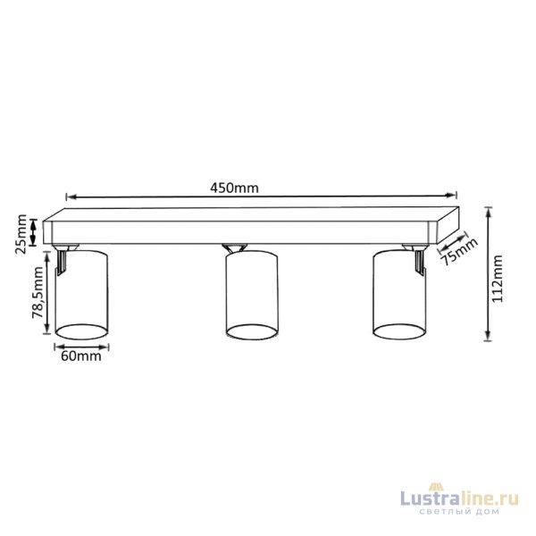 Спот Crystal Lux CLT 017CW3 L450 BL Спот Crystal Lux CLT 017CW3 L450 BL