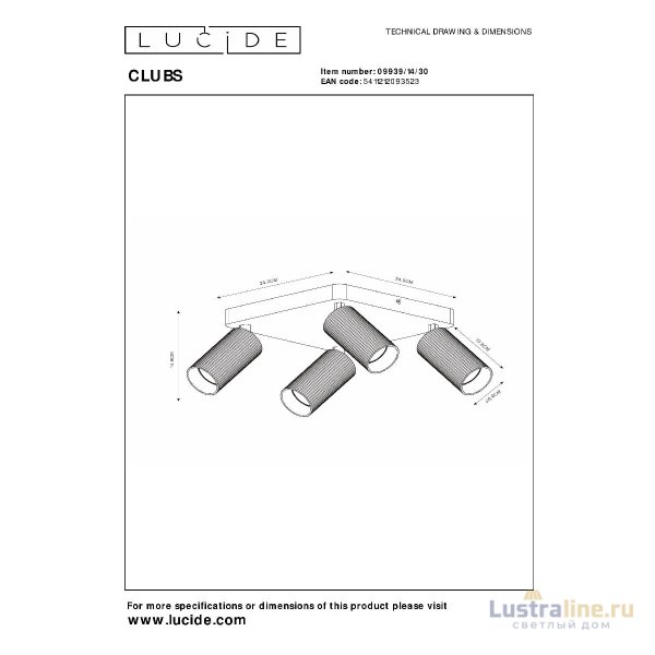 Спот Lucide Clubs 09939/14/30