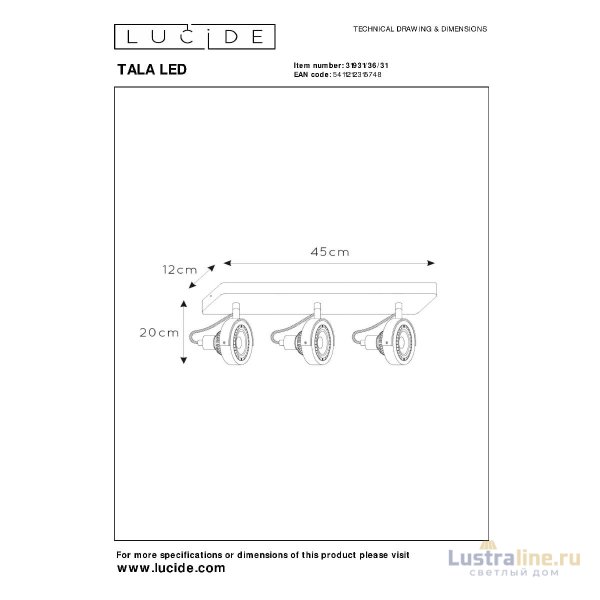 Спот Lucide Tala Led 31931/36/31 Спот Lucide Tala Led 31931/36/31