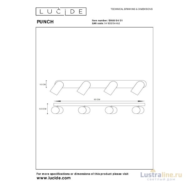 Спот Lucide Punch 13958/04/31