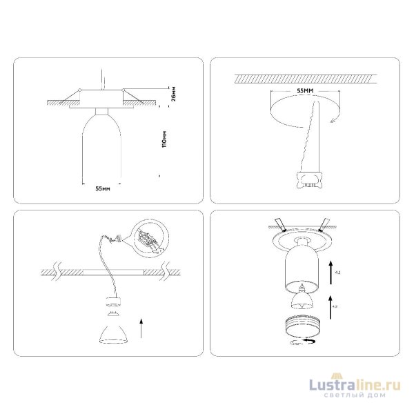 Встраиваемый спот Ambrella Light Move TA1272 Встраиваемый спот Ambrella Light Move TA1272