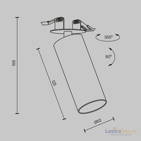 Встраиваемый спот Maytoni Focus LED C053CL-L12W4K-W-B