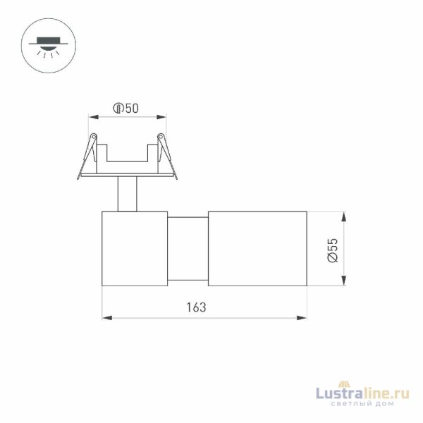 Встраиваемый спот Arlight LGD-ARTEMIS-BUILT-FLAP-R55-12W Warm3000 051797 Встраиваемый спот Arlight LGD-ARTEMIS-BUILT-FLAP-R55-12W Warm3000 051797