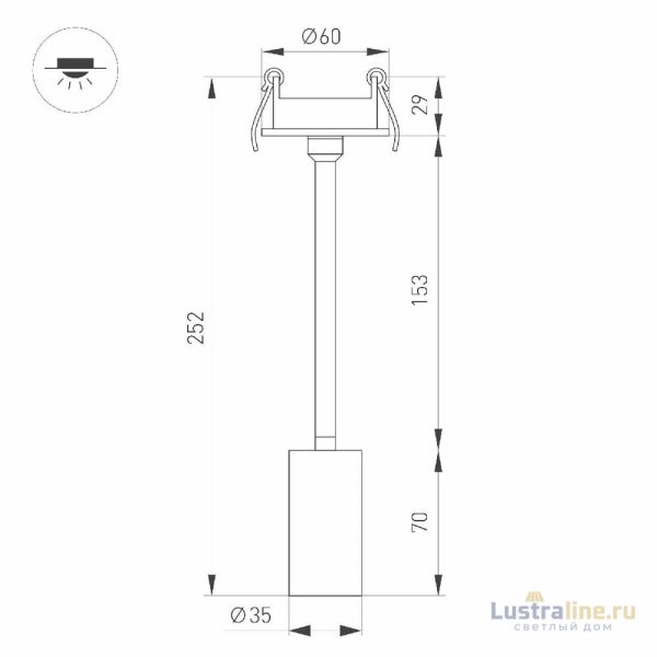 Встраиваемый спот Arlight LGD-PERISCOPE-R35-6W Day4000 (WH, 24 deg, 230V) 045199 Встраиваемый спот Arlight LGD-PERISCOPE-R35-6W Day4000 (WH, 24 deg, 230V) 045199