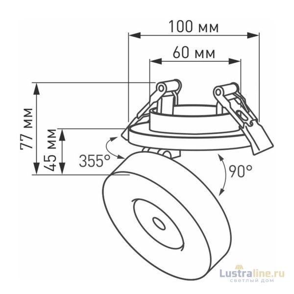 Встраиваемый светильник Arlight LGD-MONA-BUILT-R100-12W Day4000 025449 Встраиваемый светильник Arlight LGD-MONA-BUILT-R100-12W Day4000 025449