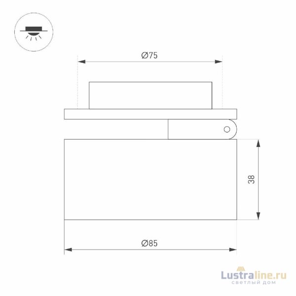 Встраиваемый спот Arlight LGD-POT-BUILT-R85-12W Warm3000 (BK, 100 deg, 230V) 045776 Встраиваемый спот Arlight LGD-POT-BUILT-R85-12W Warm3000 (BK, 100 deg, 230V) 045776