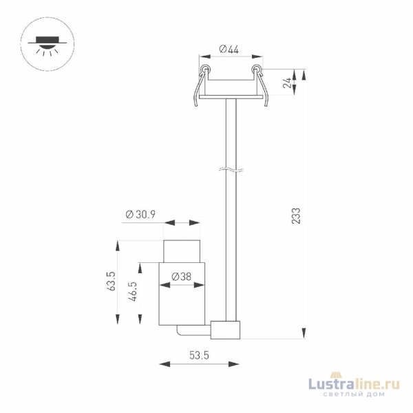 Встраиваемый спот Arlight ART-NEMO-BUILT-ZOOM-L205-R38-5W Warm3000 049785 Встраиваемый спот Arlight ART-NEMO-BUILT-ZOOM-L205-R38-5W Warm3000 049785
