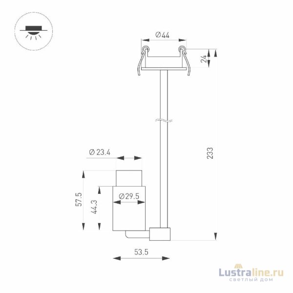 Встраиваемый спот Arlight ART-NEMO-BUILT-ZOOM-L205-R29.5-2W Warm3000 049779 Встраиваемый спот Arlight ART-NEMO-BUILT-ZOOM-L205-R29.5-2W Warm3000 049779