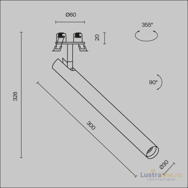 Встраиваемый спот Maytoni Focus T C141RS-L300-6W3K-B