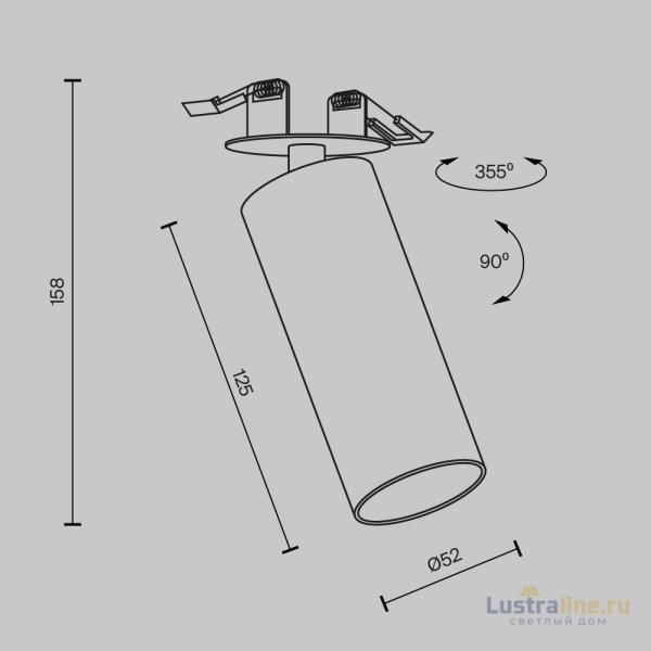 Встраиваемый спот Maytoni Focus led C053CL-L12W2.7K-W-B Встраиваемый спот Maytoni Focus led C053CL-L12W2.7K-W-B