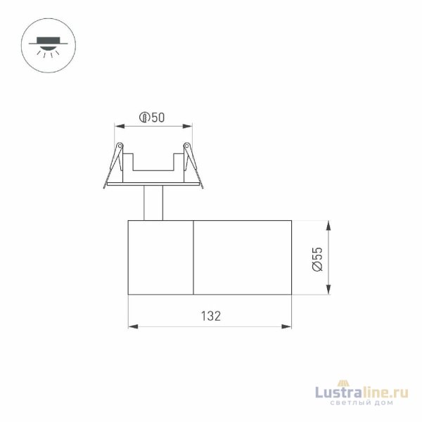 Встраиваемый спот Arlight LGD-ARTEMIS-BUILT-FLAP-R55-12W Warm3000 051797 Встраиваемый спот Arlight LGD-ARTEMIS-BUILT-FLAP-R55-12W Warm3000 051797