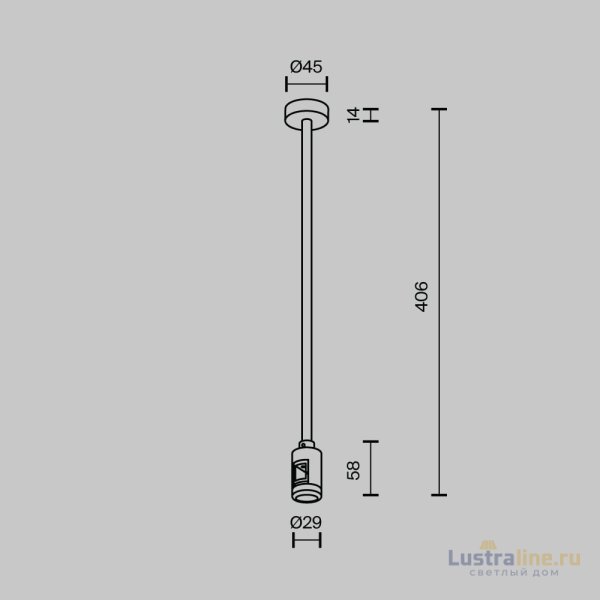 Крепление потолочное с вводом питания Maytoni Flarity TRA158C-BL1-B Крепление потолочное с вводом питания Maytoni Flarity TRA158C-BL1-B