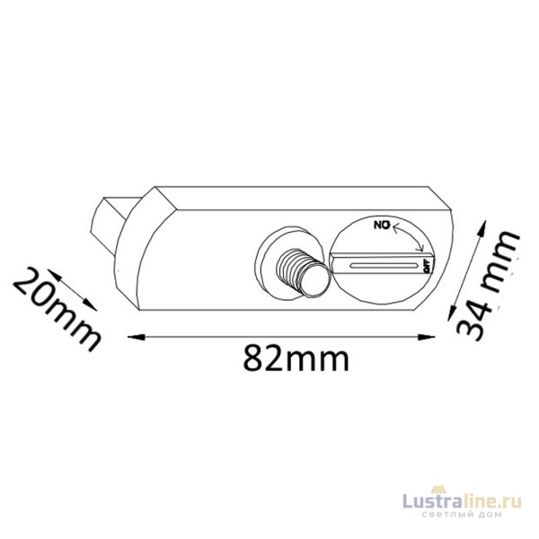 Адаптер для однофазного шинопровода Crystal Lux CLT 0.212 CLT 0.212 02 BL