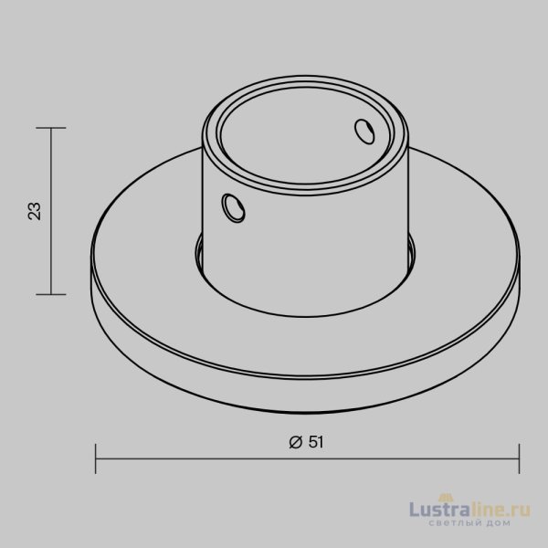 Основание напольное для круглого шинопровода Maytoni Levity TRA184BC-R-11B