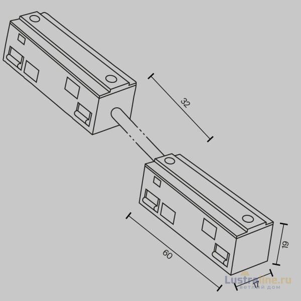 Коннектор питания прямой гибкий Maytoni Technical Magnetic track system Exility Accessories for tracks Exility TRA034CPC-42W-5-1