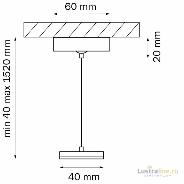 Подвес для треков Lightstar Teta 505176