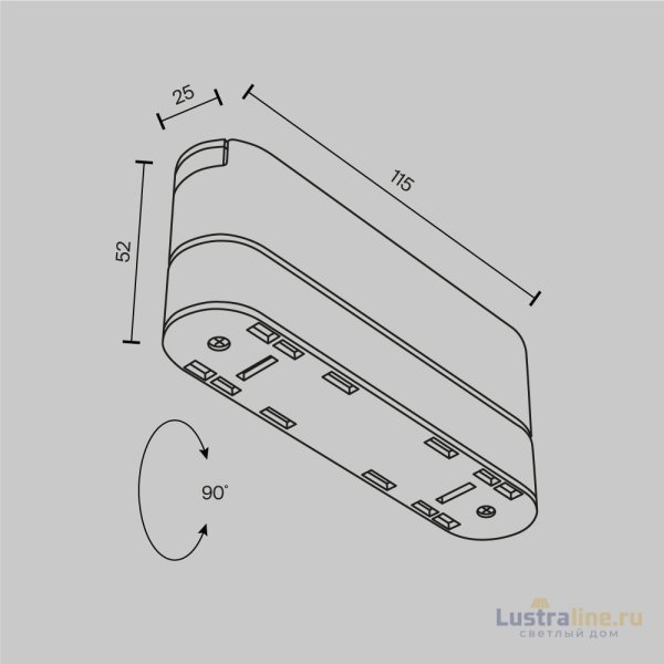 Адаптер к трековому светильнику Maytoni Magnetic track system Radity TRA084FC-11SW