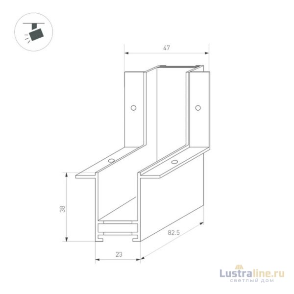 Коннектор угловой внутренний Arlight Mag-Con-2538-F-L90-INT 034230