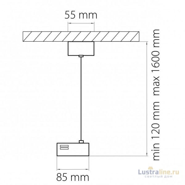 Питание подвесное Lightstar Track 1 white 502196