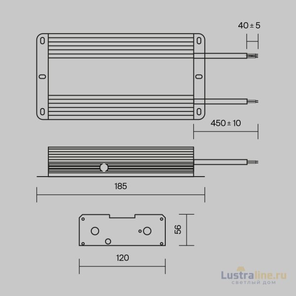 Блок питания Maytoni Power Supply Magnetic PSL008-480W-48V-IP67