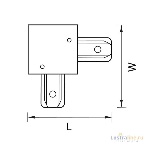 Коннектор L-образный Lightstar Barra 501126 Коннектор L-образный Lightstar Barra 501126