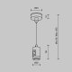 Подвес тросовый одинарный Maytoni Flarity TRA157SW-S1-B