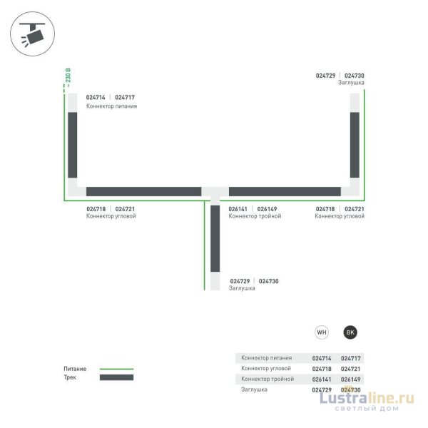 Подвод питания Arlight LGD-4TR black 024717